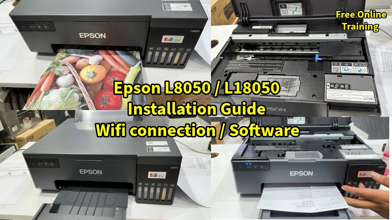 Epson L8050 Unboxing || Software installation, Ink Refill and WiFi setup || Xpress Printing Noida