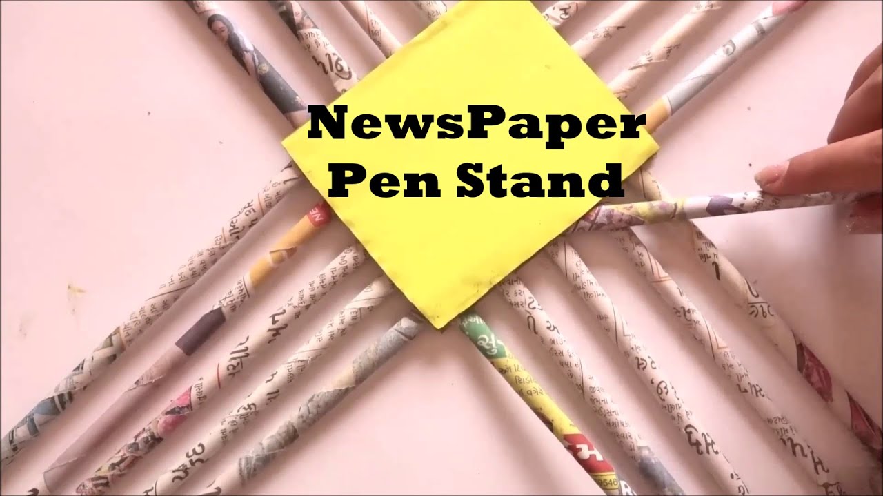 How to make a Newspaper Pen /Pencil Stand | DIY Pen Holder | Newspaper Basket