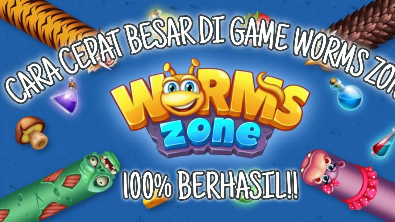 CARA CEPAT BESAR DI GAME WORMS ZONE🪱 100% BERHASIL!!