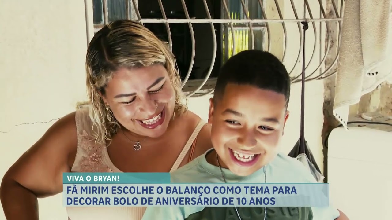 Garoto autista faz festa de aniversário com tema do Balanço Geral em BH