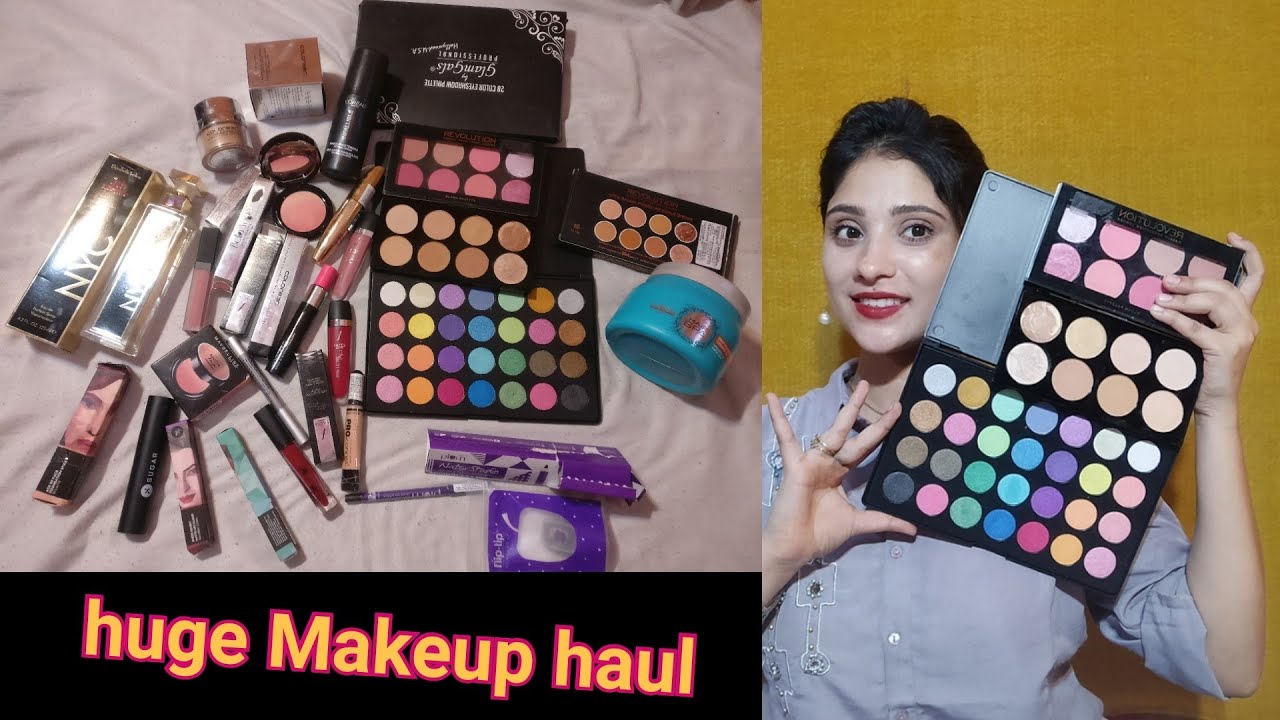 Huge Makeup haul || sugar, faces, colorbar, loreal etc..purple.com || shystyles