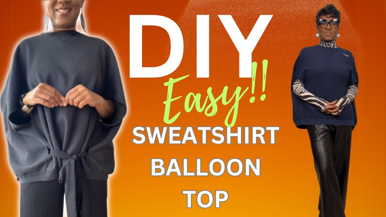 DIY Sweatshirt DIY Sweatshirt Top | Edgy Upcycled Garment | Cut-Up Couture | Easy