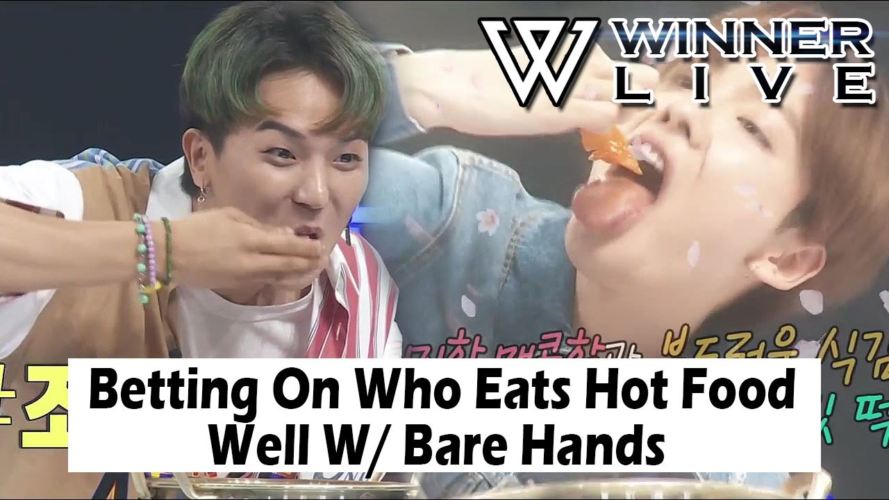 [WINNER Live] Eating Hot Food With Bare Hands 20170415