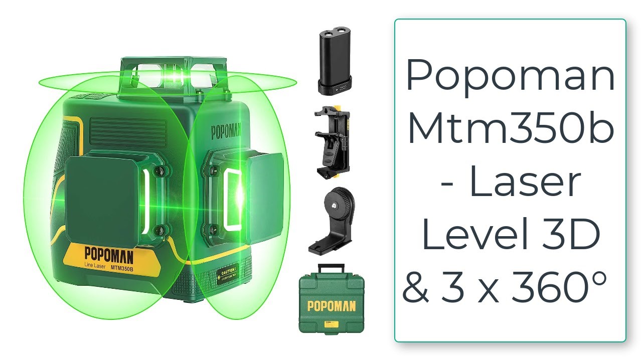 Popoman Mtm350b - Laser Level 3D & 3 x 360&deg;