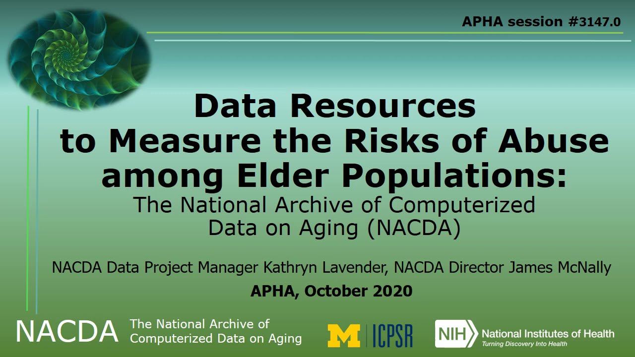 Data Resources to Measure the Risks of Abuse Among Elder Populations