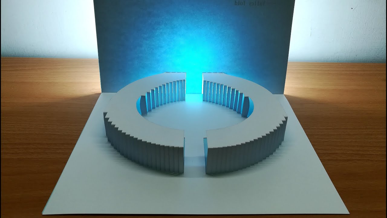 3d Round structure card｜Pop up card｜Origami Architecture｜paper art｜kirigami｜3d圓形結構體