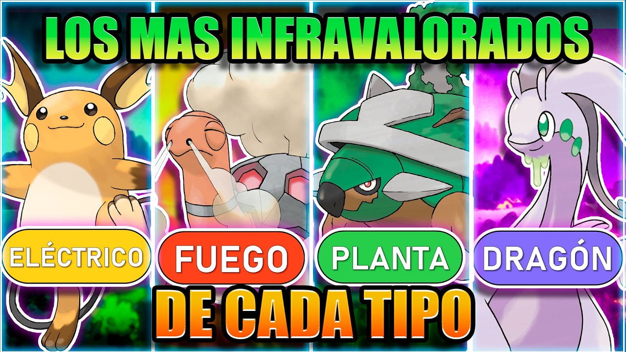 LOS POKEMON MAS INFRAVALORADOS DE CADA TIPO