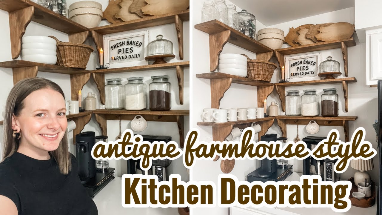 Kitchen Shelving Decorate With Me | Coffee Bar Styling 