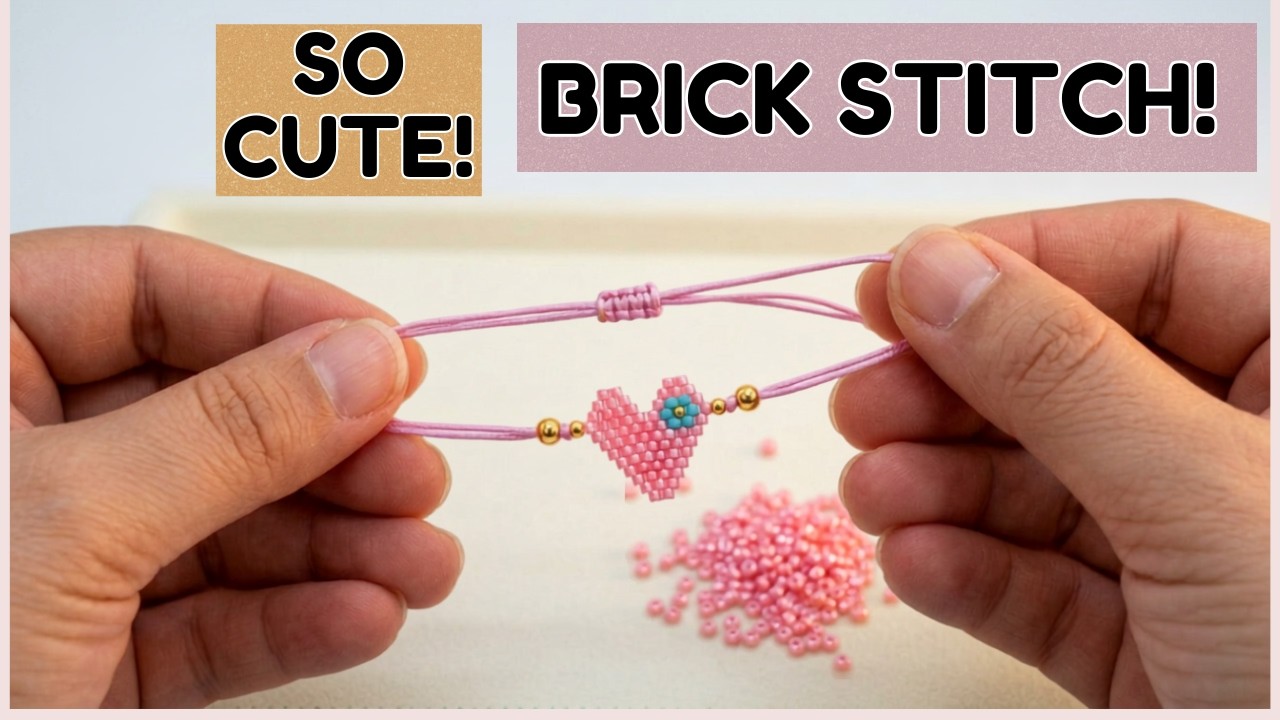 Valentine's Day Beaded Heart Bracelet Tutorial /How to Make a Heart with Delica Beads