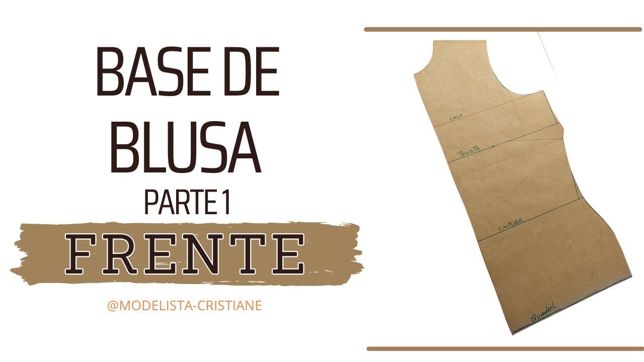 AULA 1  -  BASE DE BLUSA FRENTE COM PENCE DE BUSTO