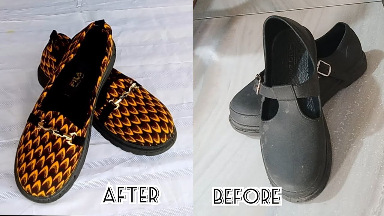 DIY Ankara Shoes Revamp • Easy Shoe Renewal