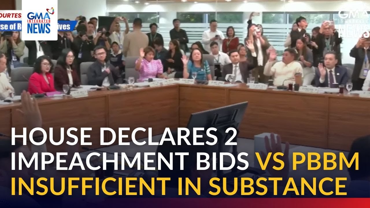 House declares 2 impeachment bids vs PBBM insufficient in substance | GMA Integrated News