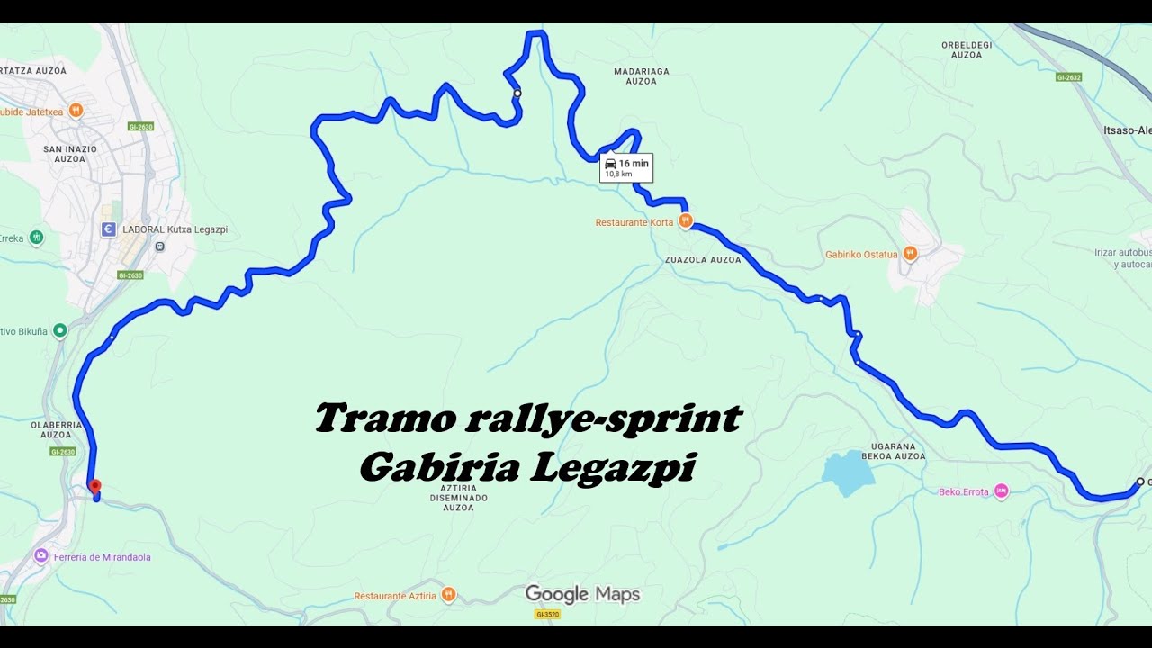 Tramo rally sprint Gabiria a Legazpi