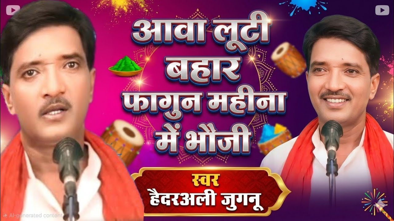होली 2026 हैदर अली जुगनू की होली आवा लूटी बहार फागुन महीना में भौजी #birha #haidaralijugnu holi 2026