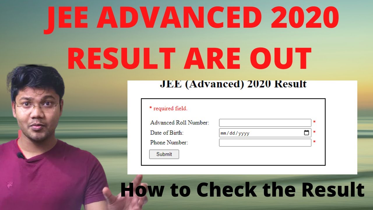 Jee Advanced 2020 Result Are Out | How to check JEE Advance result