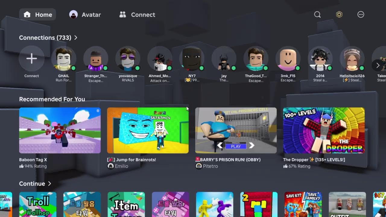 playing random games in roblox [: