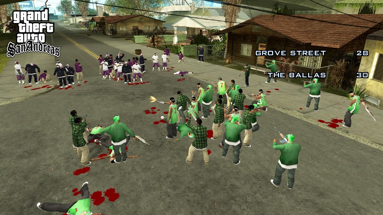 GANG GROVE STREET VS BALLAS  GTA San Andreas