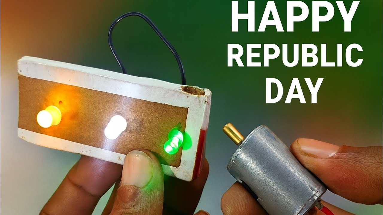 Republic Day DIY: Tricolor LED & Motor Circuit