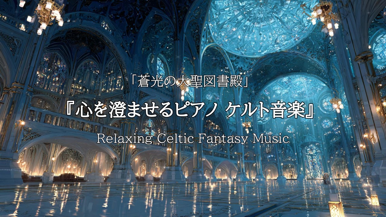 【異世界ピアノ音楽/Celtic Music】蒼光の大聖図書殿【作業用ＢＧＭ・勉強用ＢＧＭ・睡眠用ＢＧＭ】Library Piano｜Relaxing Celtic Fantasy Music