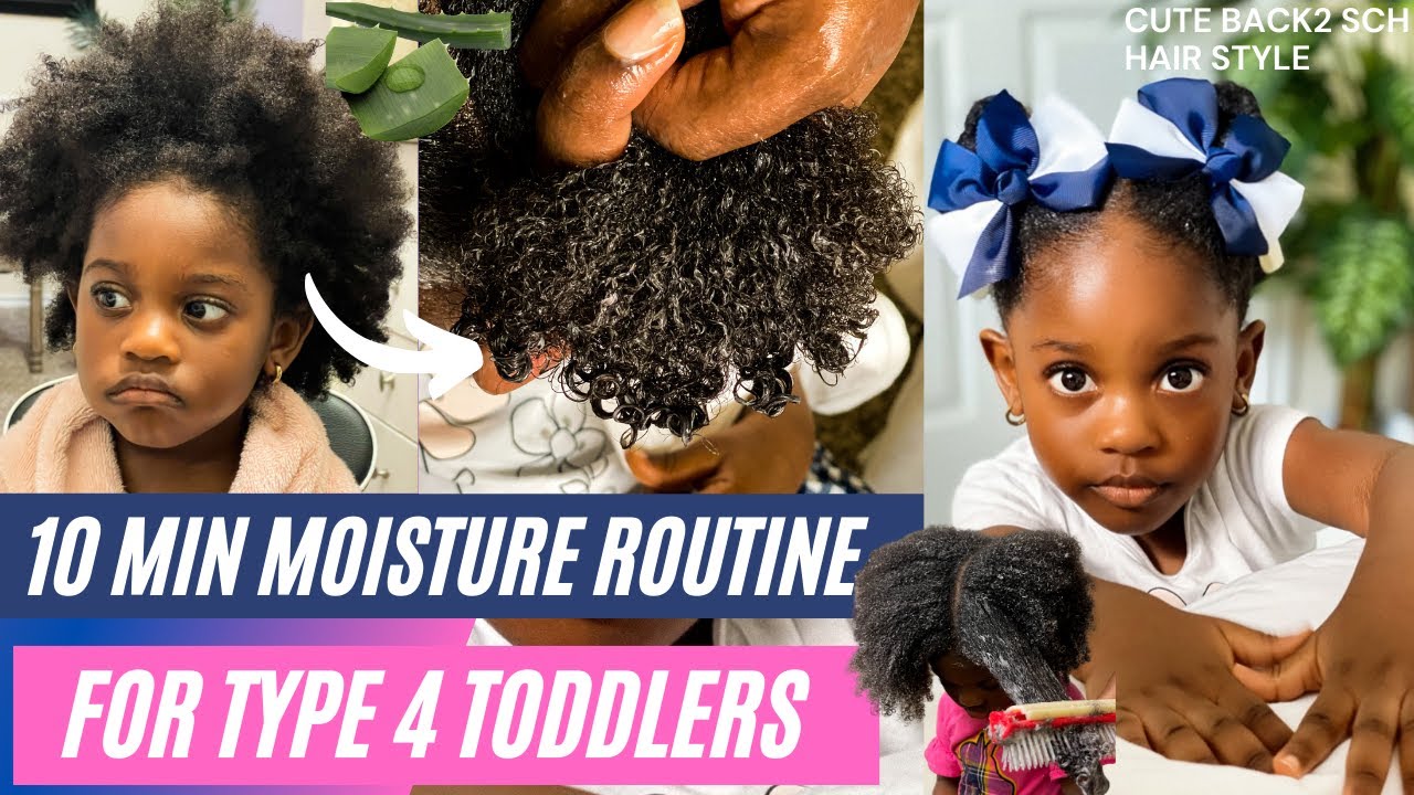 10 Minute Weekly Moisture Routine for Toddlers with Type 4 Natural Hair. #type4hair.
