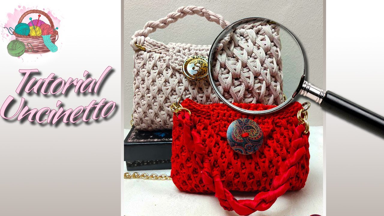 un punto IMPERDIBILE! Punto nido d'ape - Borsa tracolla uncinetto