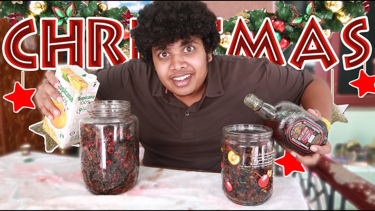 Baking Christmas Cake with Rum and Orange Juice - Plum Cake