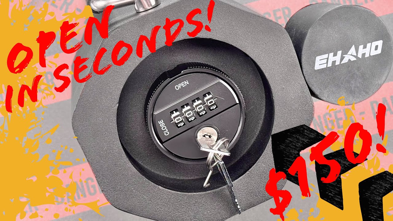 [1646] Замок для прицепа Ehaho за 150 долларов открывается БЫСТРО