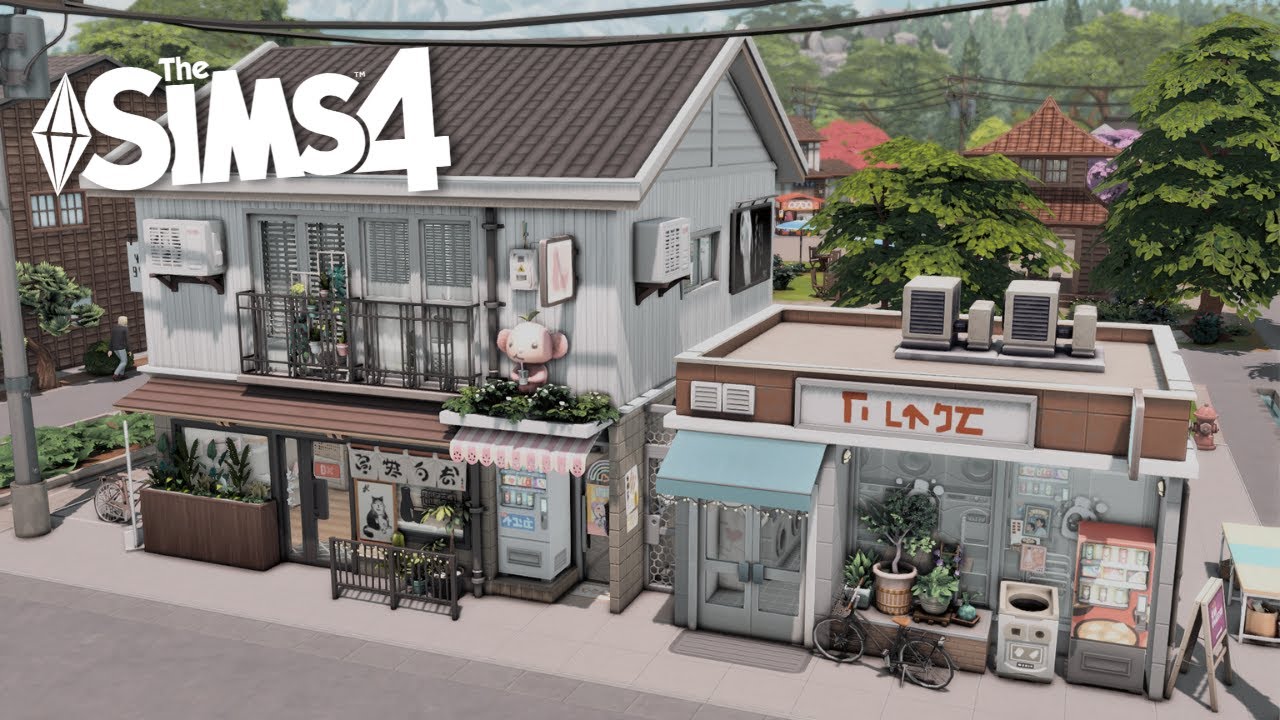 Apartment + Pottery Store 🏺 Boba Tea Shop 🧋 Laundromat 🧺 | Sims 4 Stop Motion | NO CC