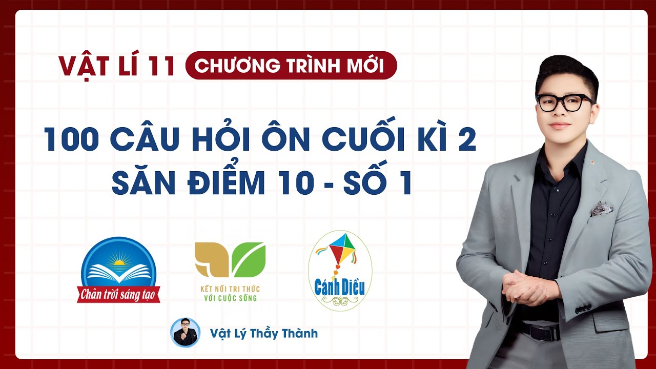 Vật Lý 11 - 100 câu hỏi ôn cuối kì 2 - Số 1 (Cấu Trúc Mới) || Thầy Thành