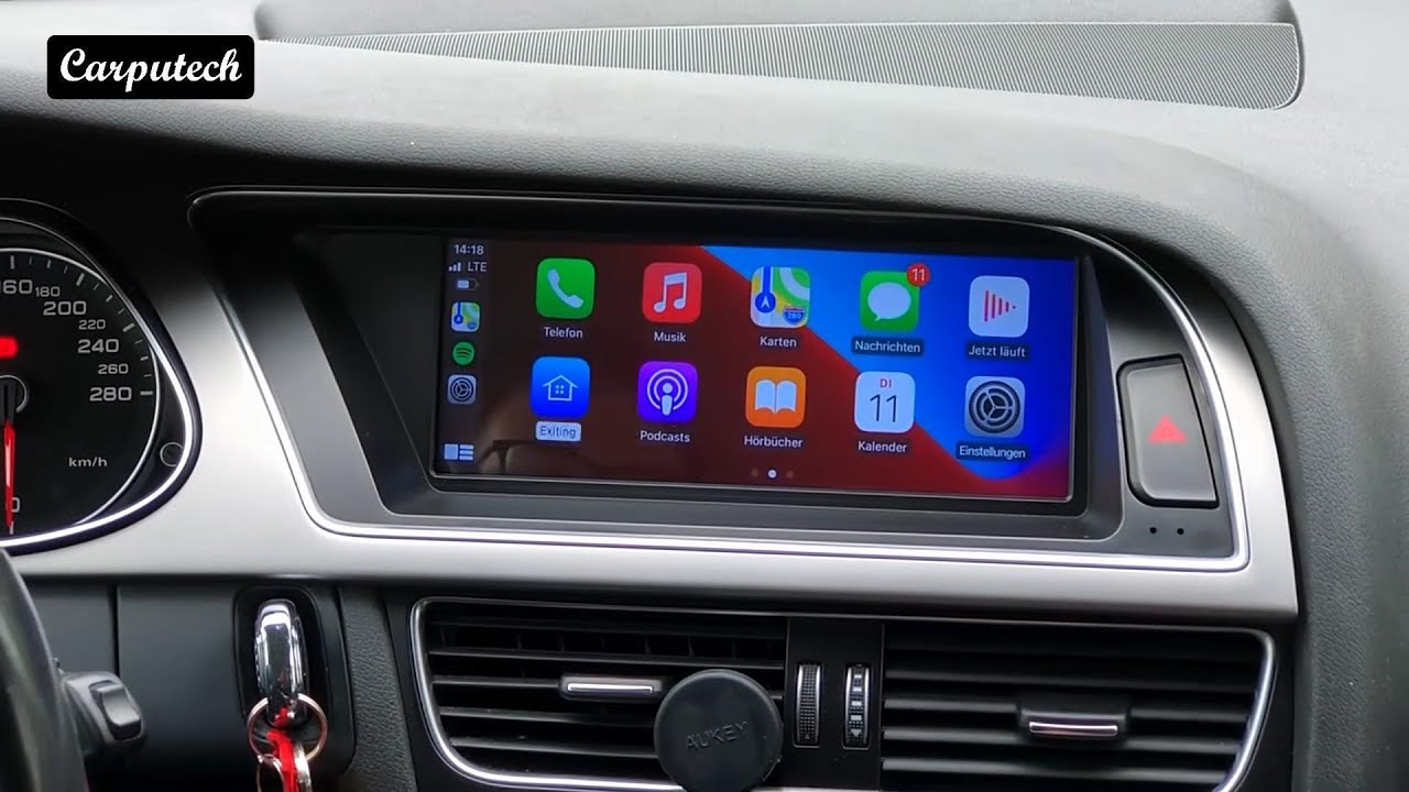 For AUDI 2008-2016 A4 B8 S4 CarPlay Android 12 Car Multimedia IPS Screen GPS Radio Navigation