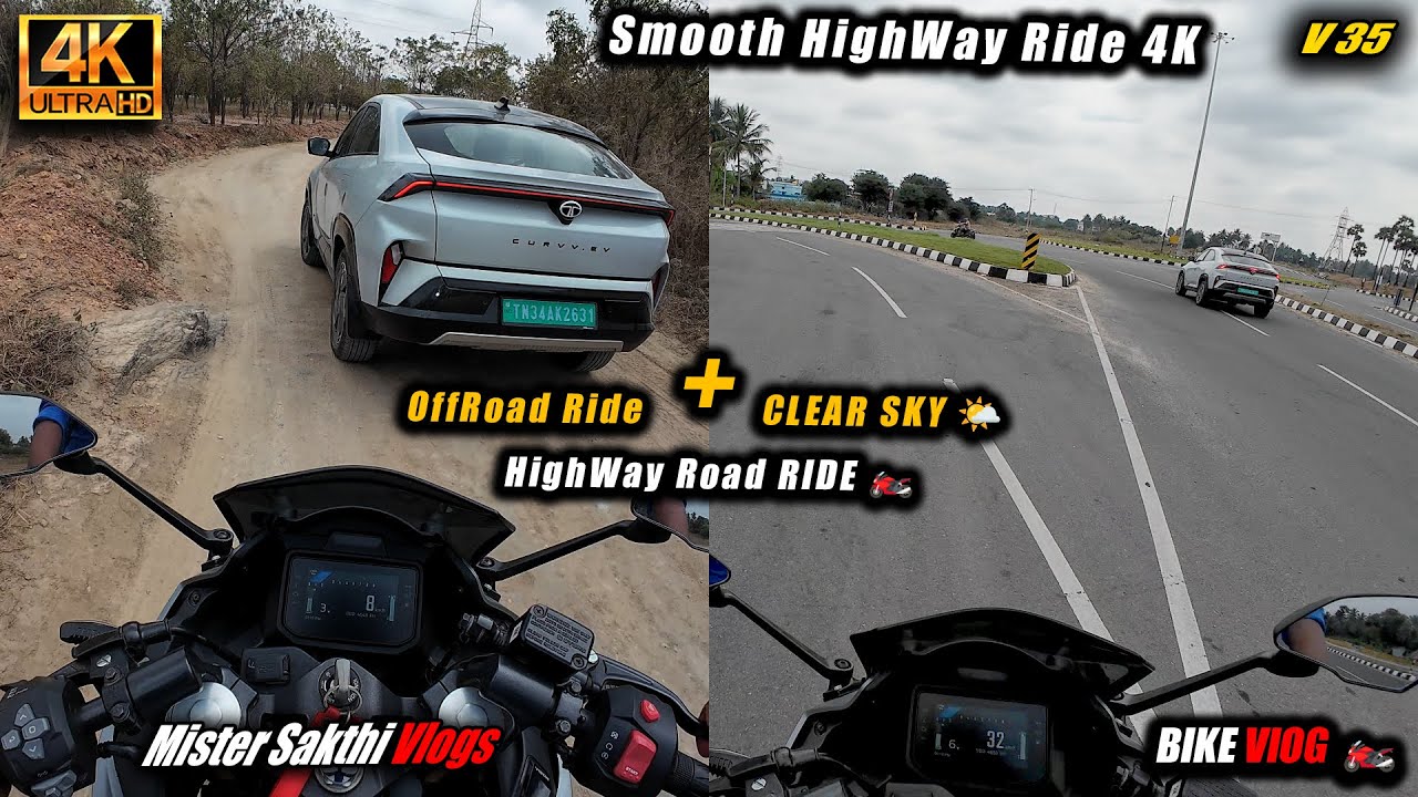4K Highway Bike Ride + Off Road Adventure 🏍️ | Karizma XMR | Clear Sky & Clouds | Tamil Moto Vlog