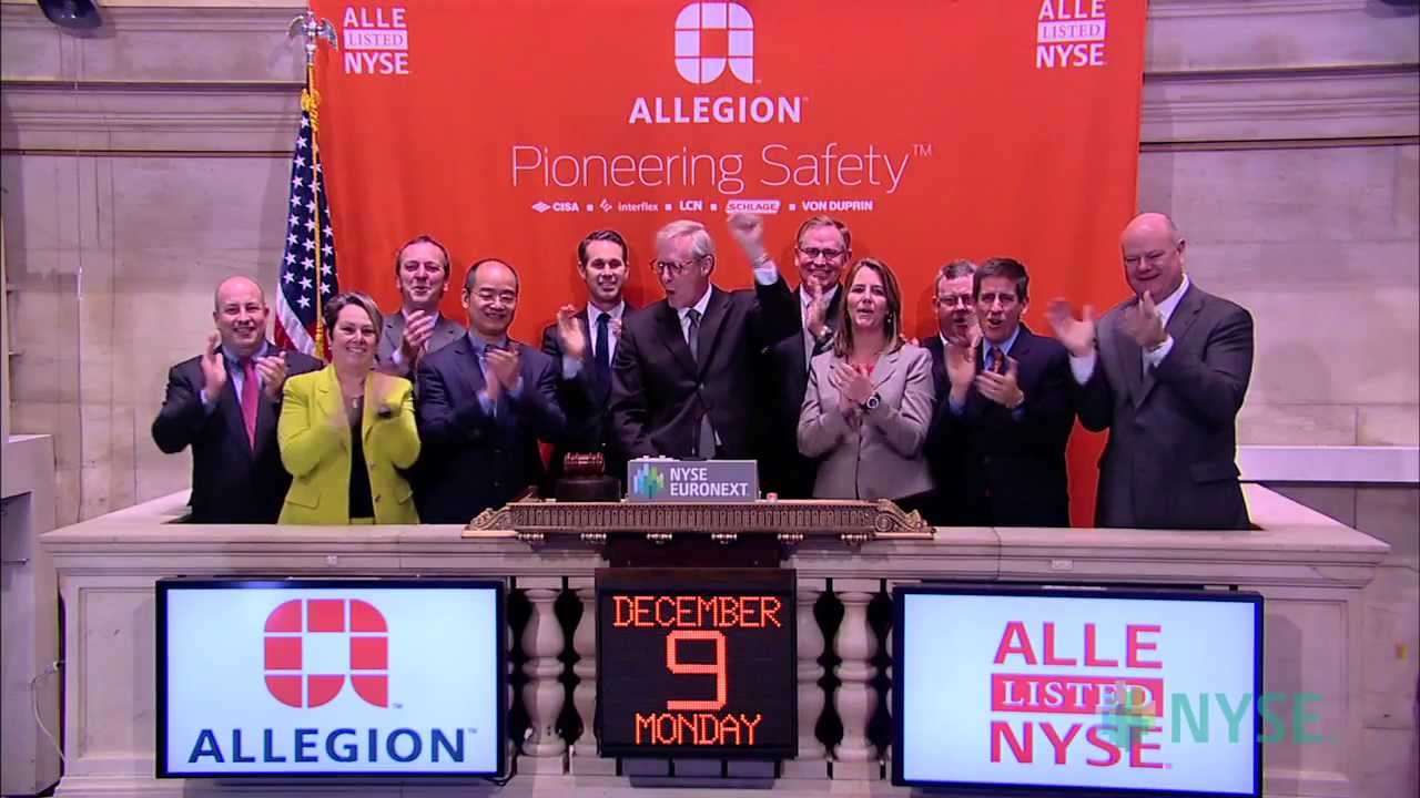 Allegion Celebrates Debut as Public Company Following Spinoff from Ingersoll Rand