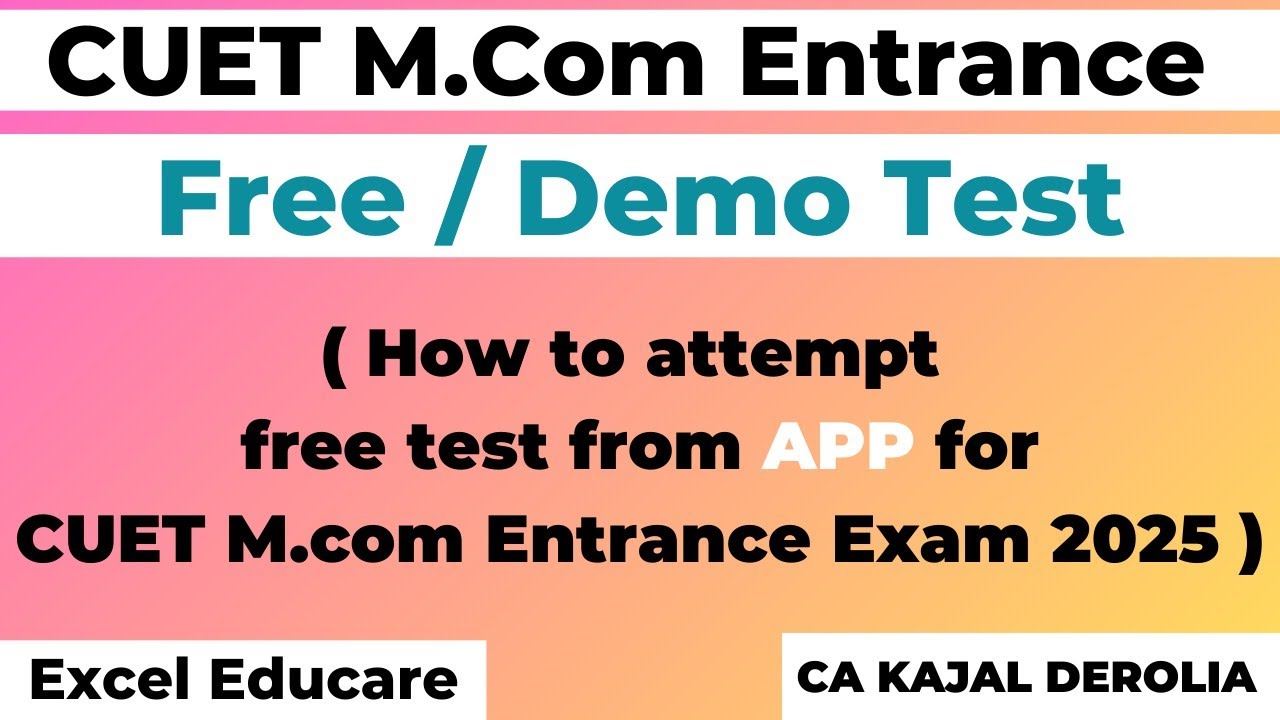 CUET PG 2025 | M.com Entrance Exam 2025 | Free Test | CUET | NTA | COQP08 | Past Year Papers |