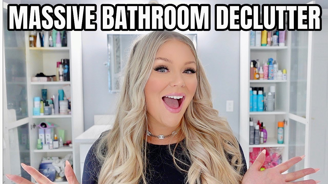 *MASSIVE* BATHROOM DECLUTTER & ORGANIZATION 🤩😱 Beauty, Haircare, Skincare & more!  | KELLY STRACK