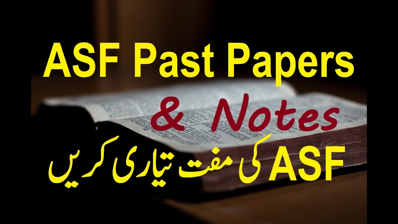 Airport Security Forces (ASF)Inspector Past Papers and Test Preparation Material Pdf download