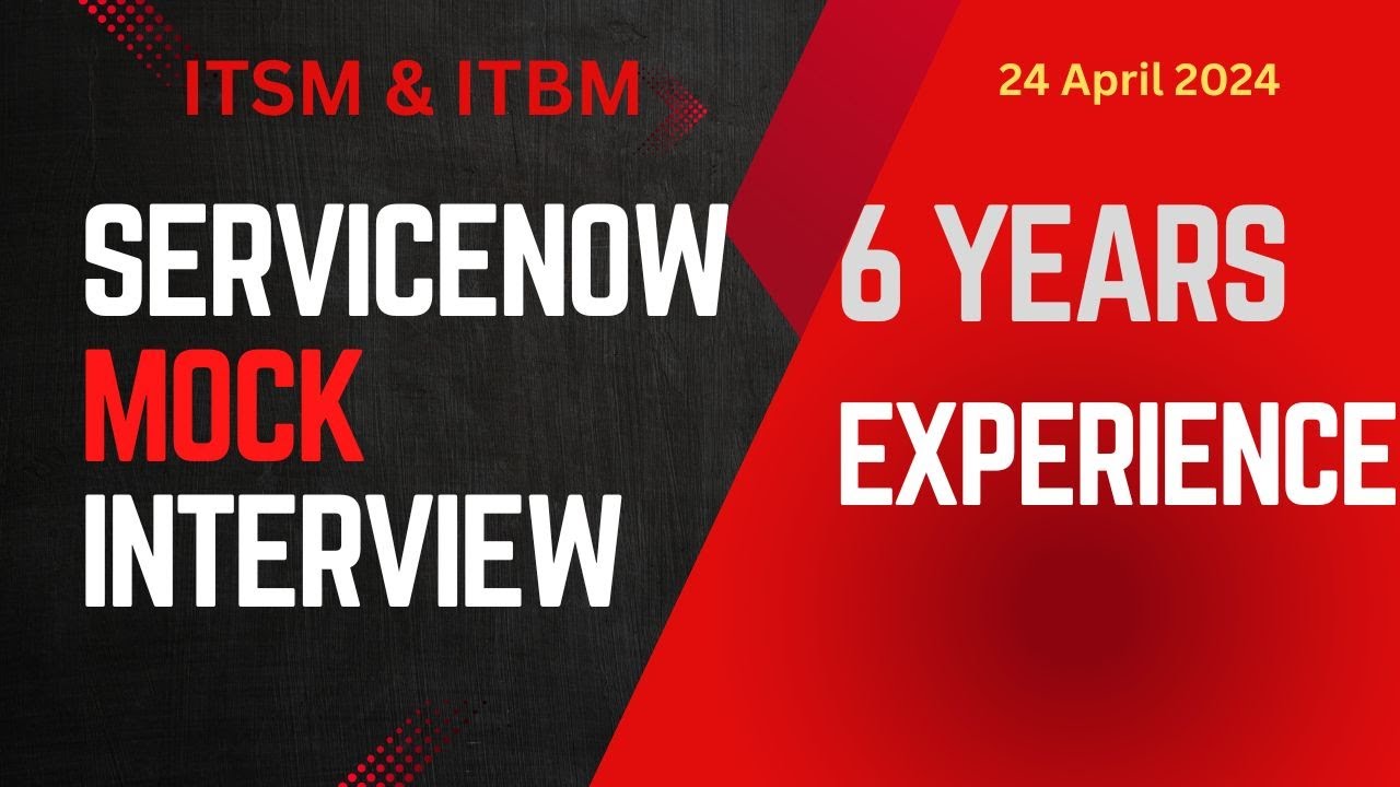 Пробное собеседование с 6-летним опытом работы разработчиком | ServiceNow Technical