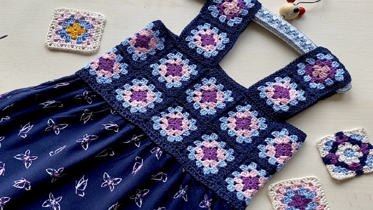 VESTIDO CROCHET INFANTIL CON 