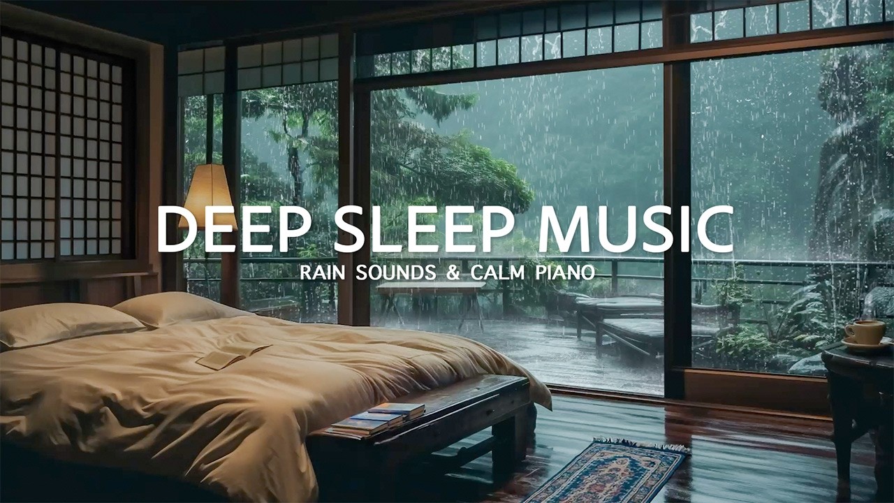 Gentle Rainstorm with Calm Piano – Sleep Music for Relaxation & Focus