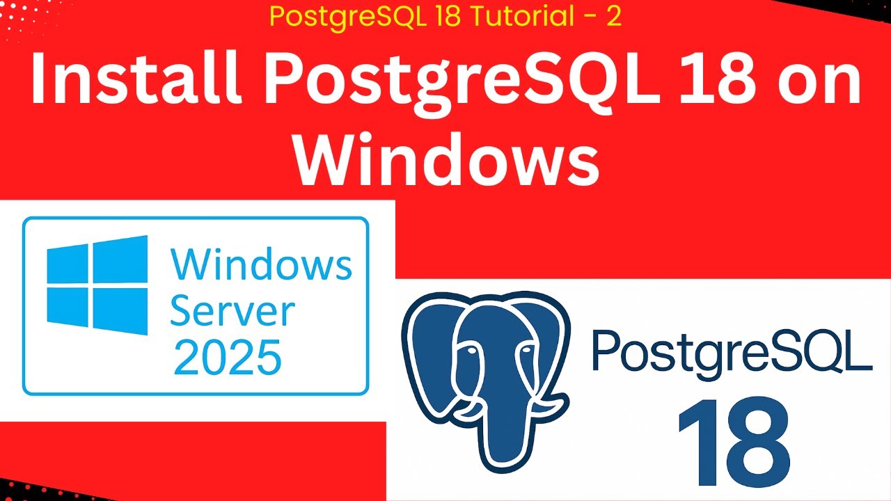 Установка PostgreSQL 18 на Windows Server 2025 | Пошаговое руководство по настройке #postgresql #...