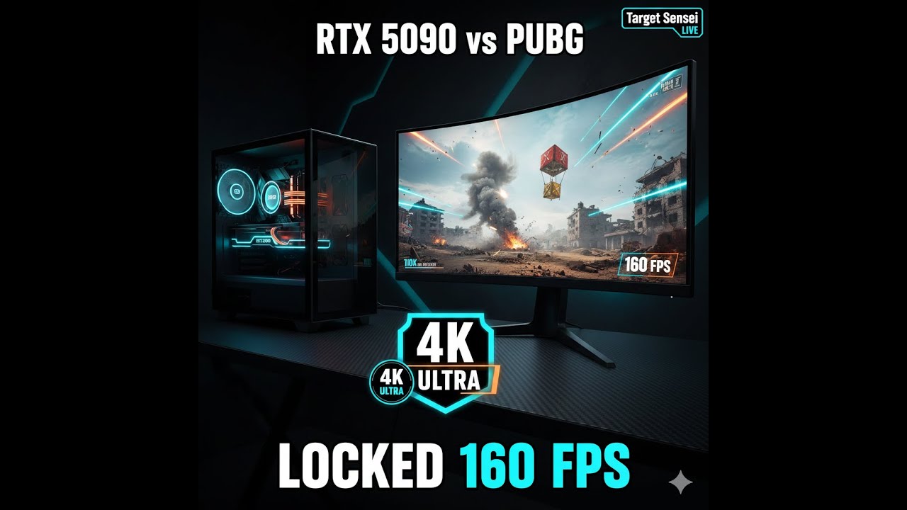 RTX 5090 vs PUBG PC 4K Ultra 🎬 Locked 160 FPS Gameplay | Target Sensei Live