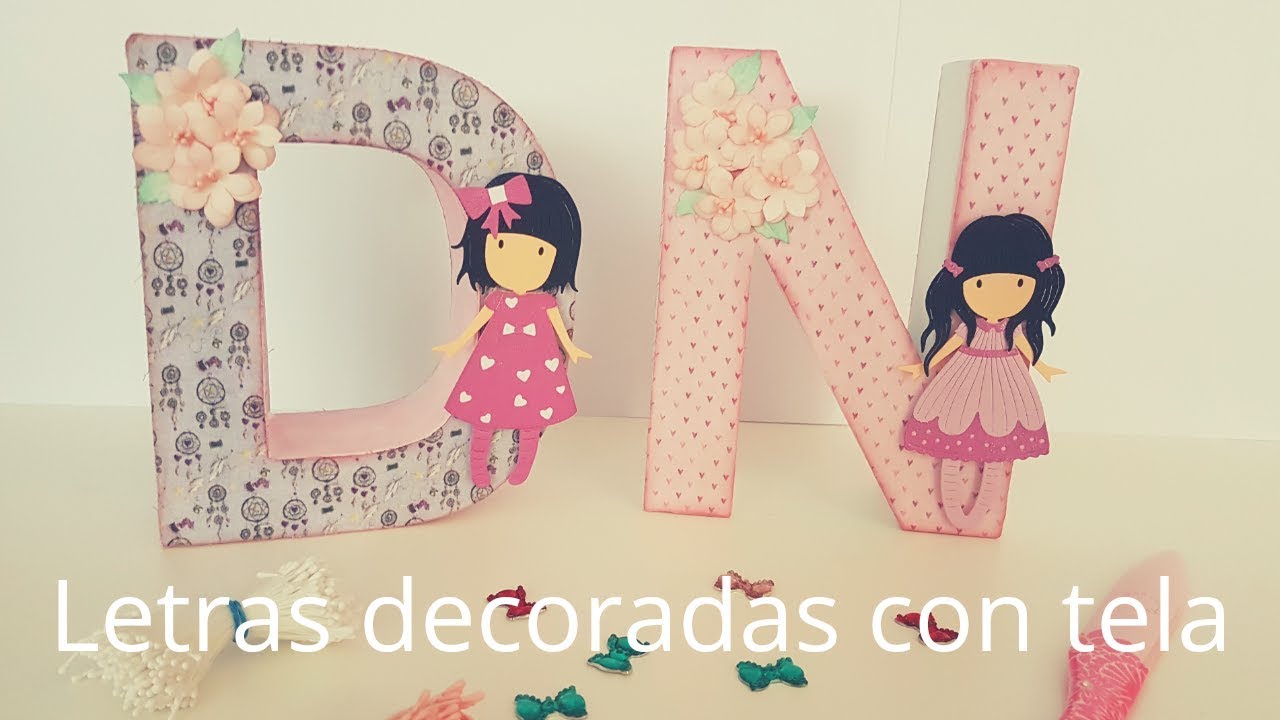 Letras decoradas con tela