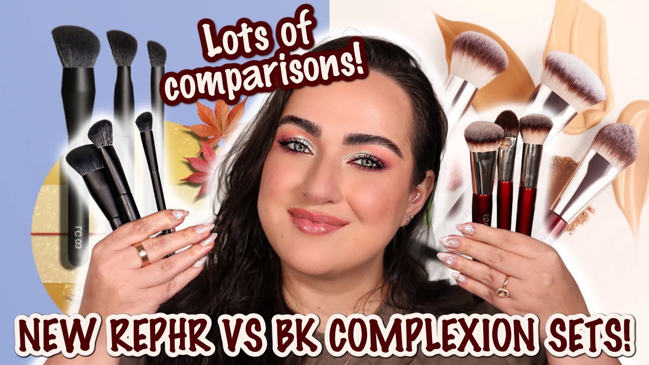 REPHR LC Set vs BK Beauty Core Trio | Battle of the Complexion Brushes! Tons of Comparisons!