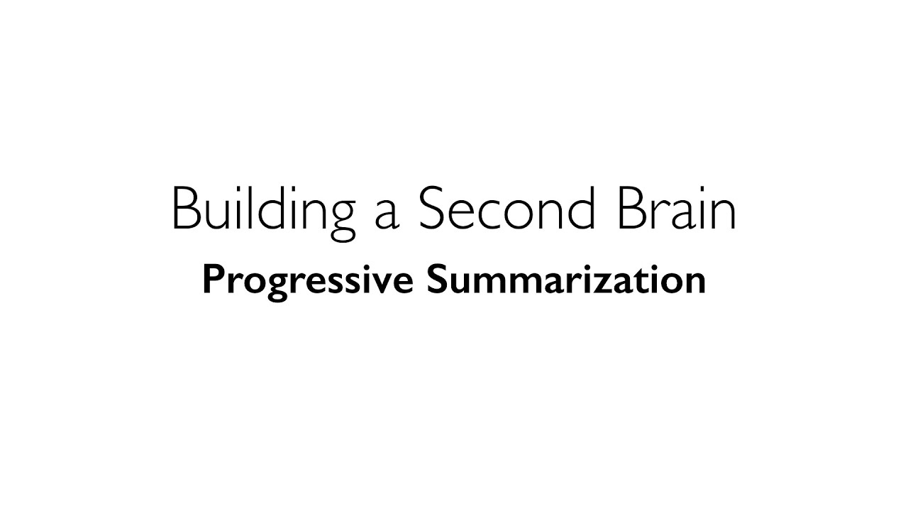BASB - Progressive Summarization // Jessica Erin
