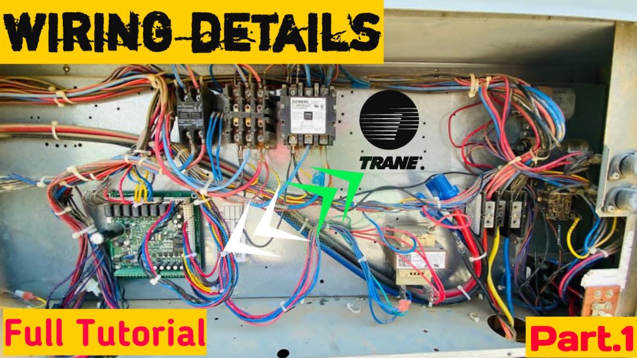 Trane package ac wiring diagram | Rooftop trane package ac wiring diagram| hindi part 1🇸🇦