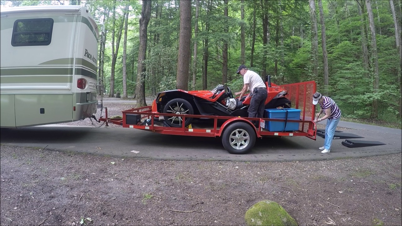 Polaris Slingshot at Smokemont Campground