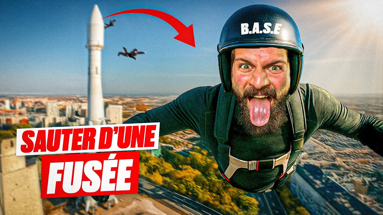 BASE JUMP ILLÉGAL D’UNE FUSÉE EN PLEINE VILLE ! Ft. @davidlaffarguebasejump