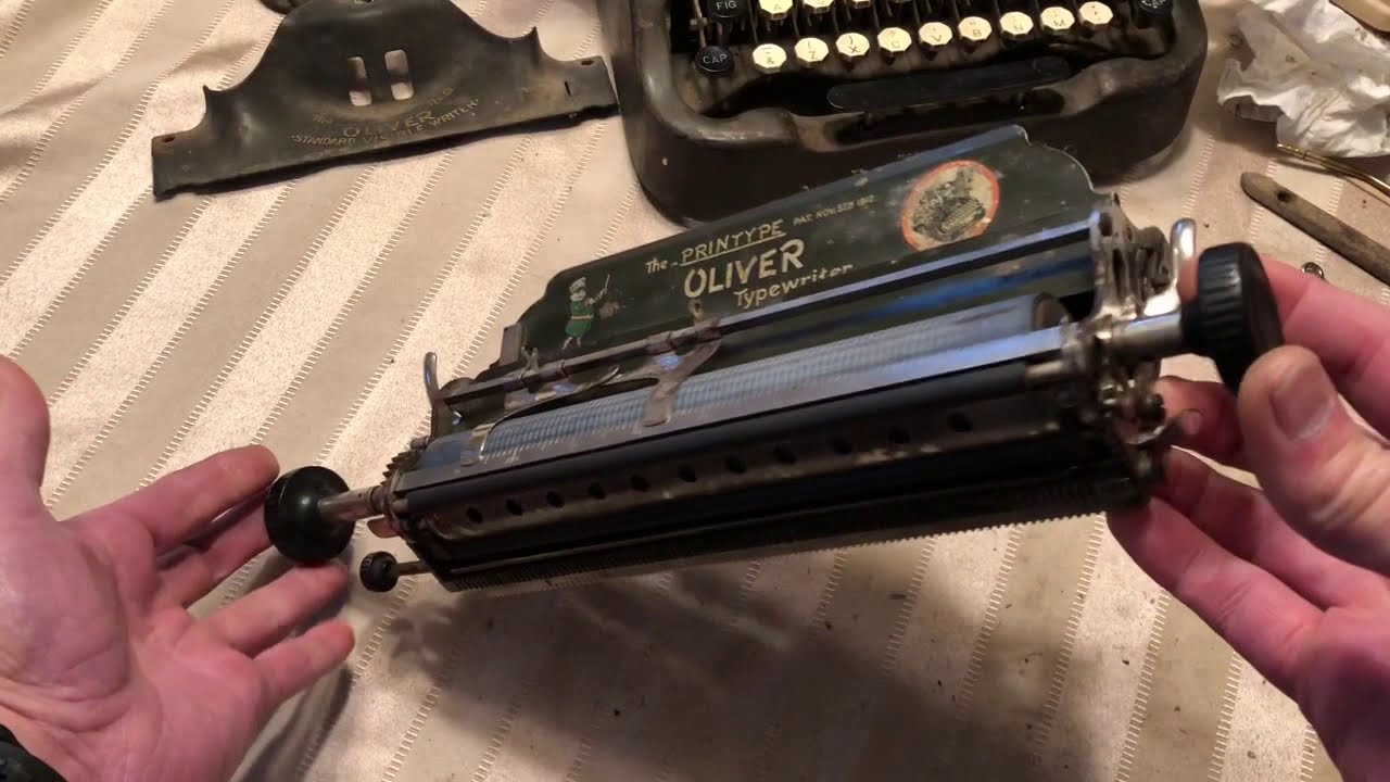 Part 1 of 2 Oliver typewriter No 9 carriage disassembly, cleaning and reassembly.