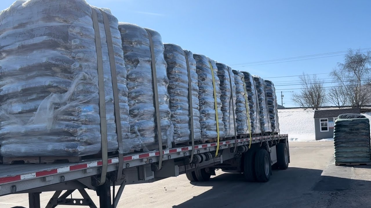 18 pallets of black mulch,￼￼￼ spring is just around the corner