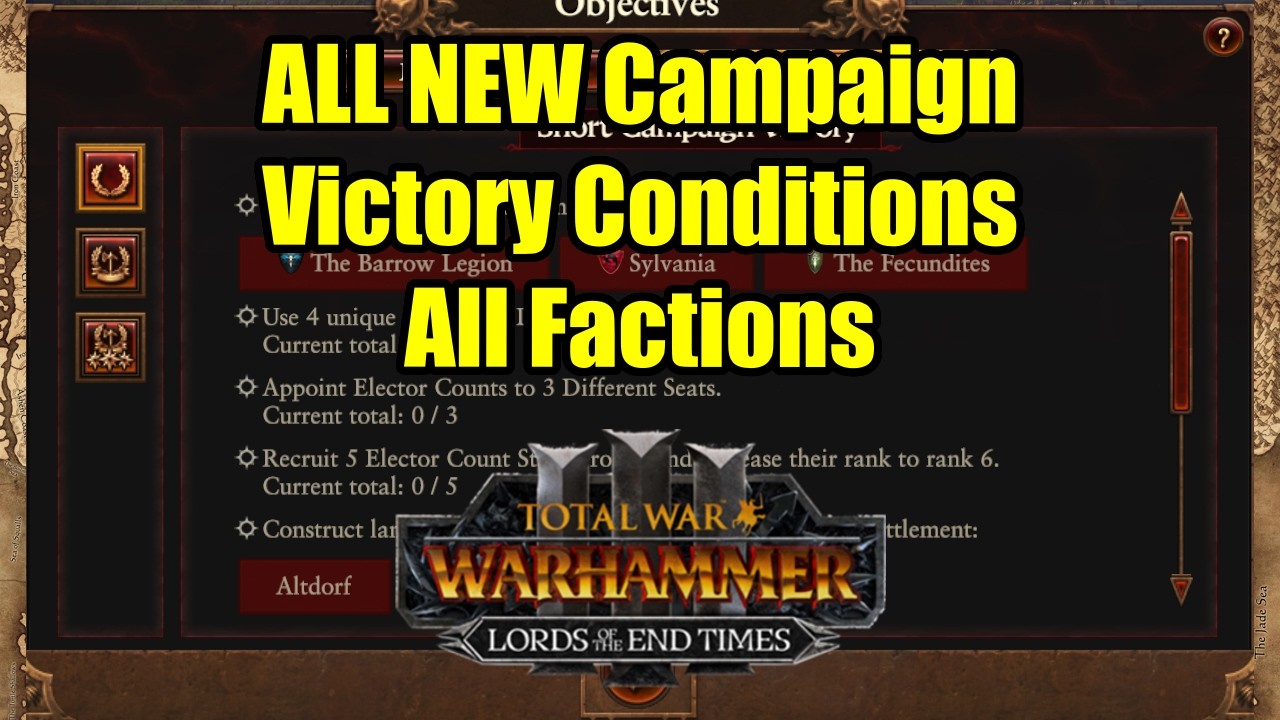 All NEW Victory Conditions - Patch 9.0 - Lords of The End Times - Total War Warhammer 3