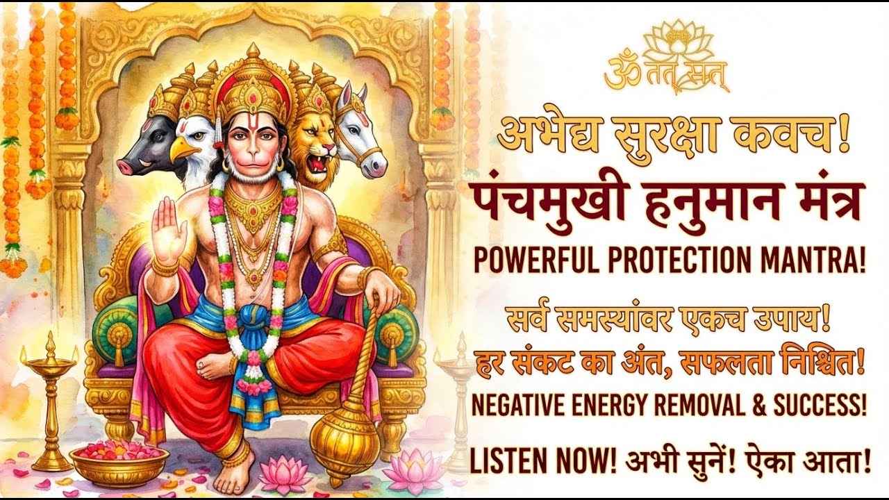 श्री पञ्चमुखी हनुमान कवच | Panchmukhi Hanuman Mantra| Powerful Shield Against All Problems